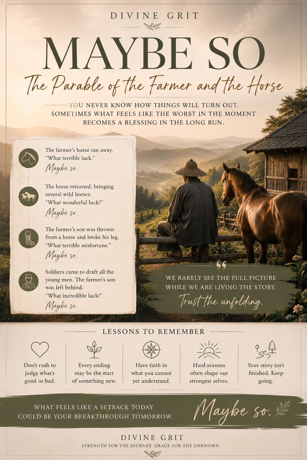 The Farmer and the Horse: The “Maybe So” Parable That Changes Everything
