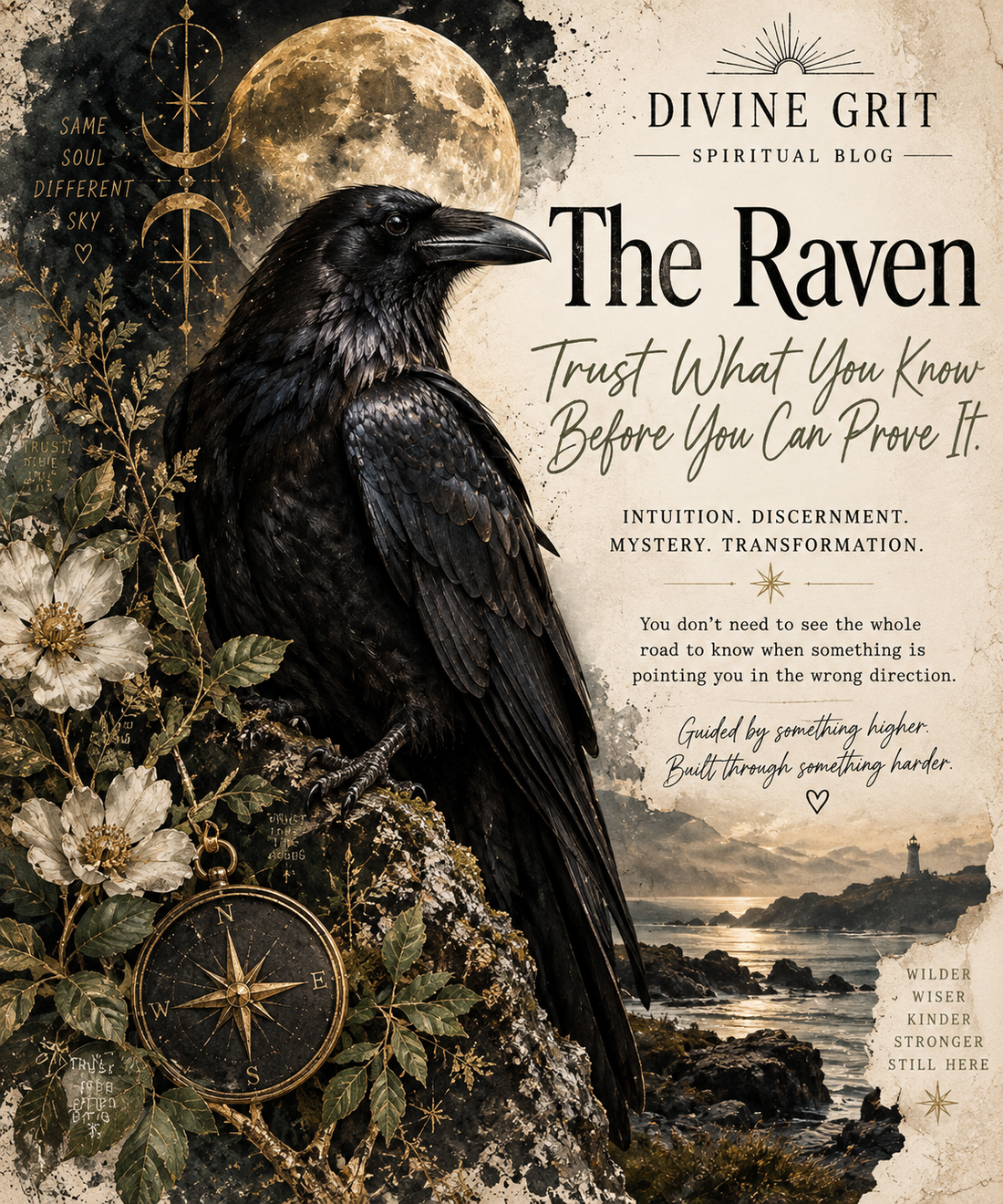 Raven Spiritual Meaning: Intuition, Wisdom & Trusting What You Know | Divine Grit