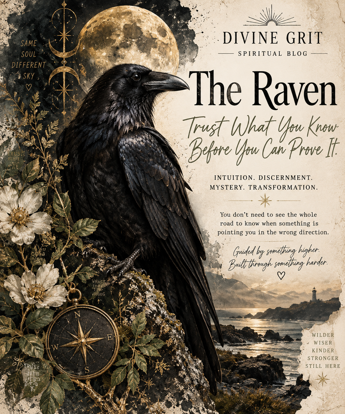Raven Spiritual Meaning: Intuition, Wisdom & Trusting What You Know | Divine Grit