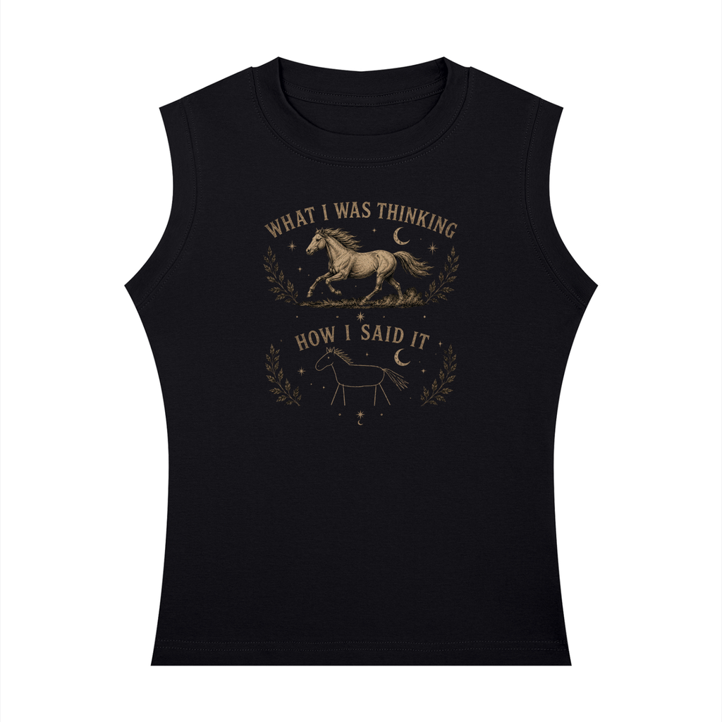 Raw Edge Crewneck Tank Top