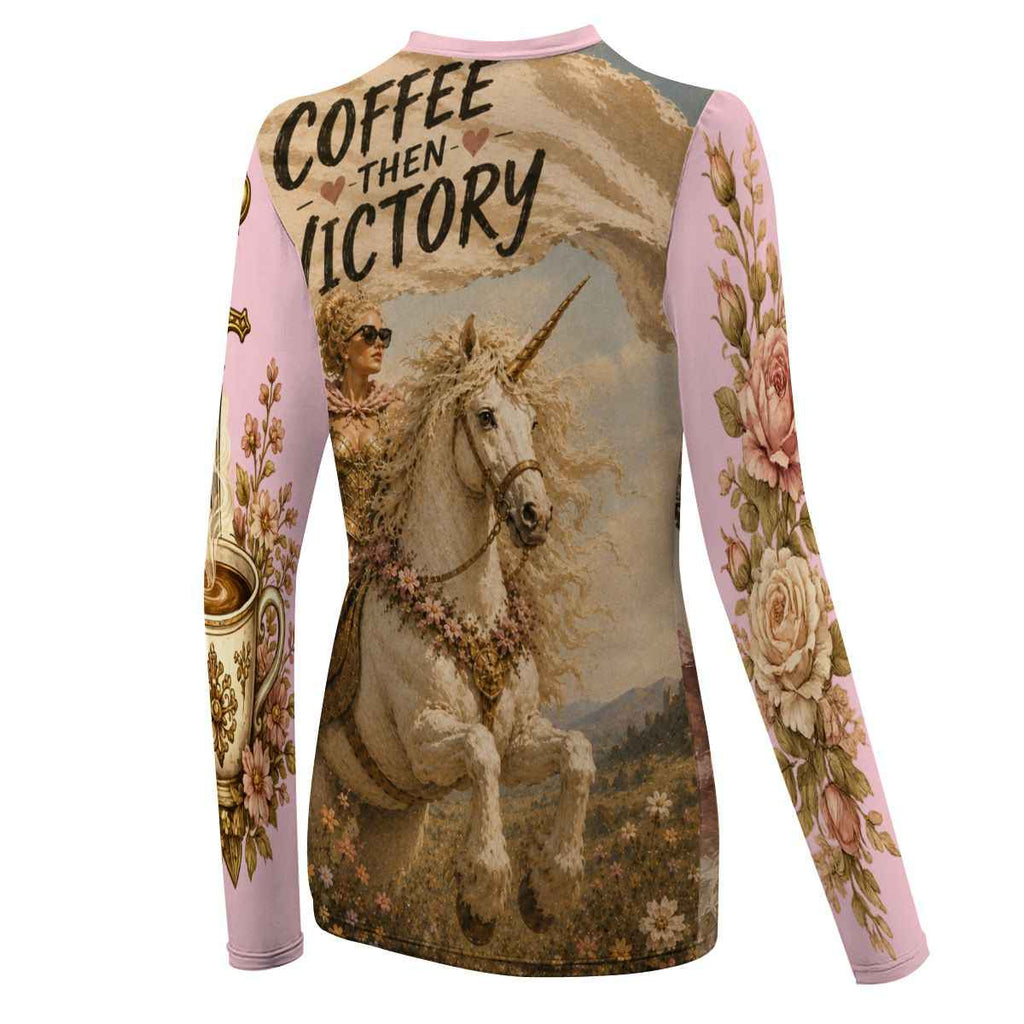 Women's LongSleeve Sun Shirt coffee then victory
