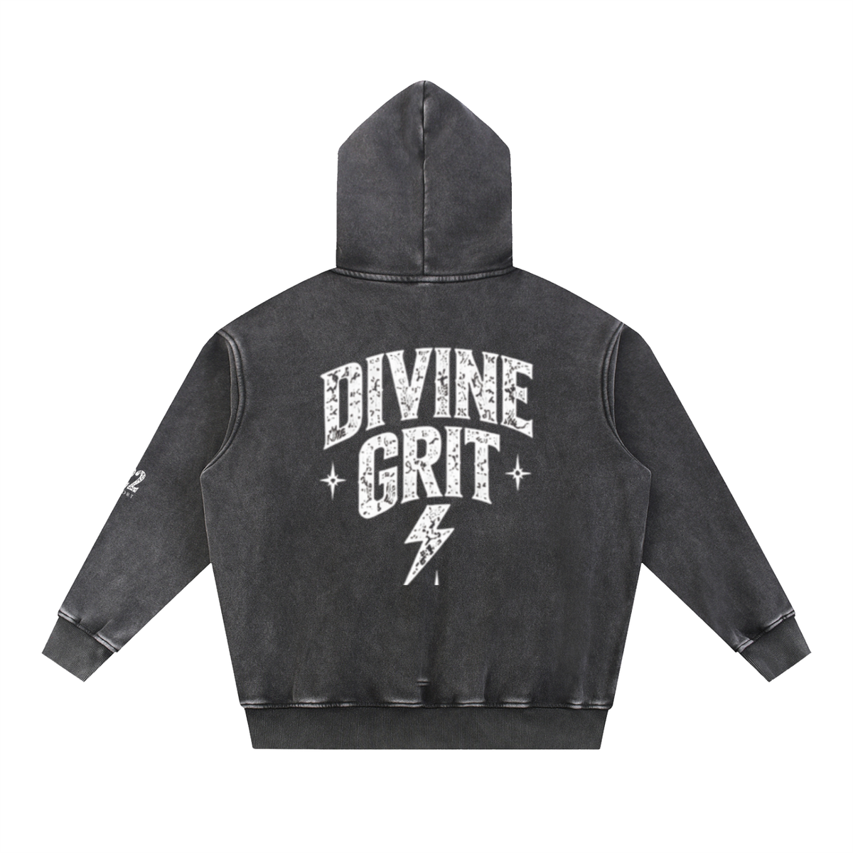 Badass Soul Oversized Graphic Hoodie | Washed Black