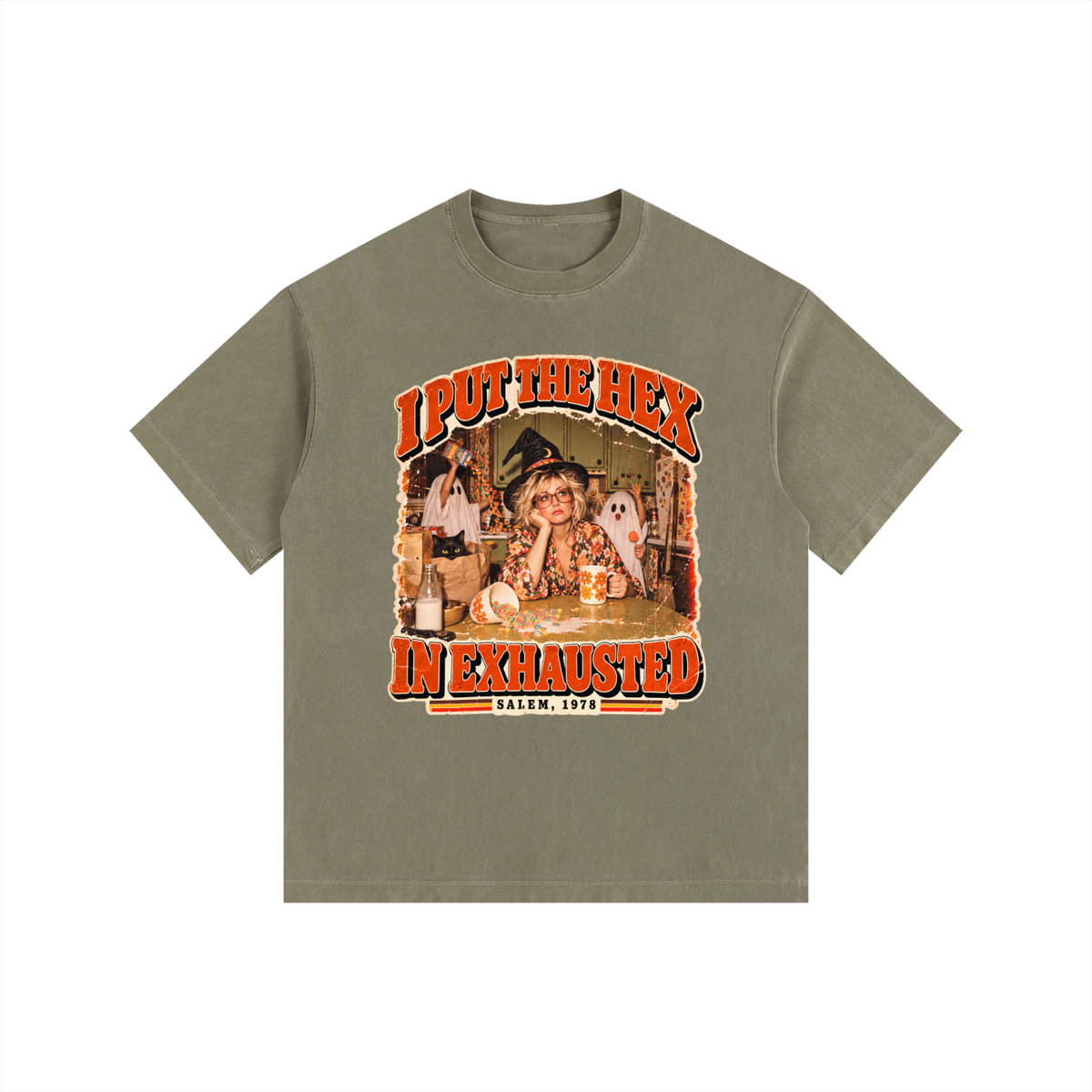 I Put the Hex in Exhausted Halloween T-Shirt | Cotton Graphic Tee