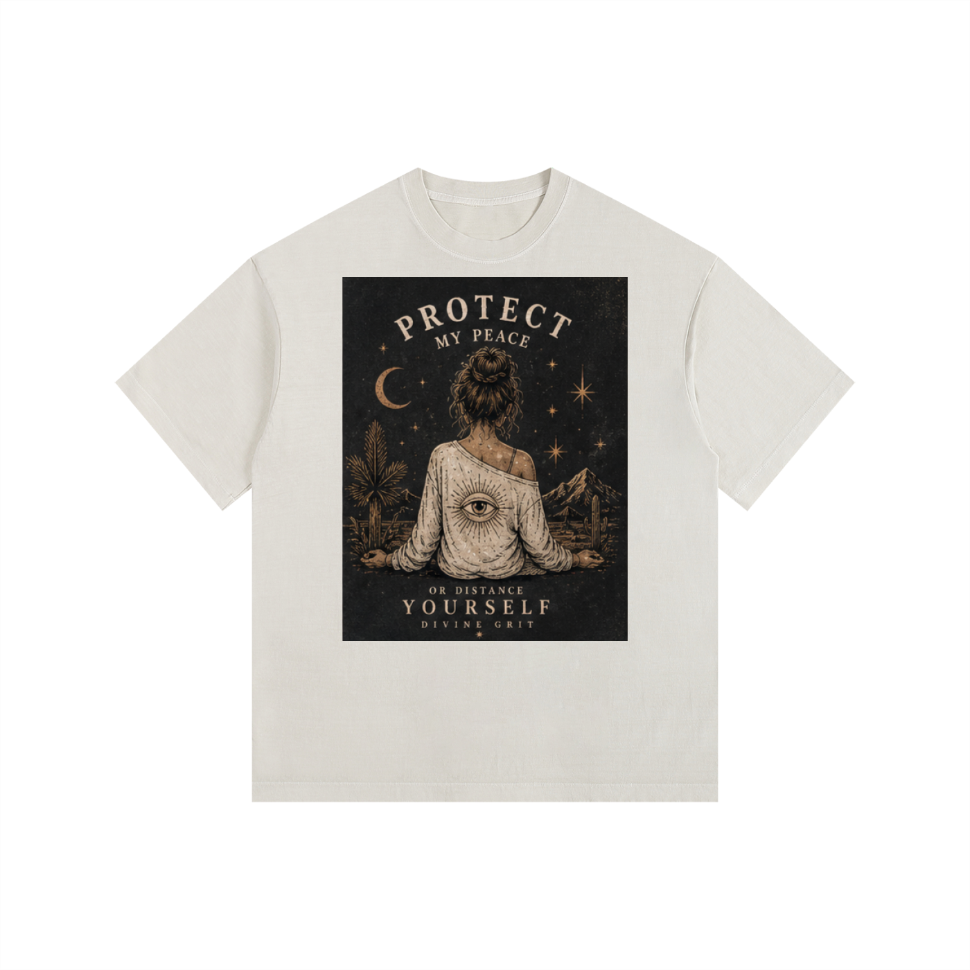 Protect Your Energy T-Shirt - Vintage Washed Oversized Cotton Tee