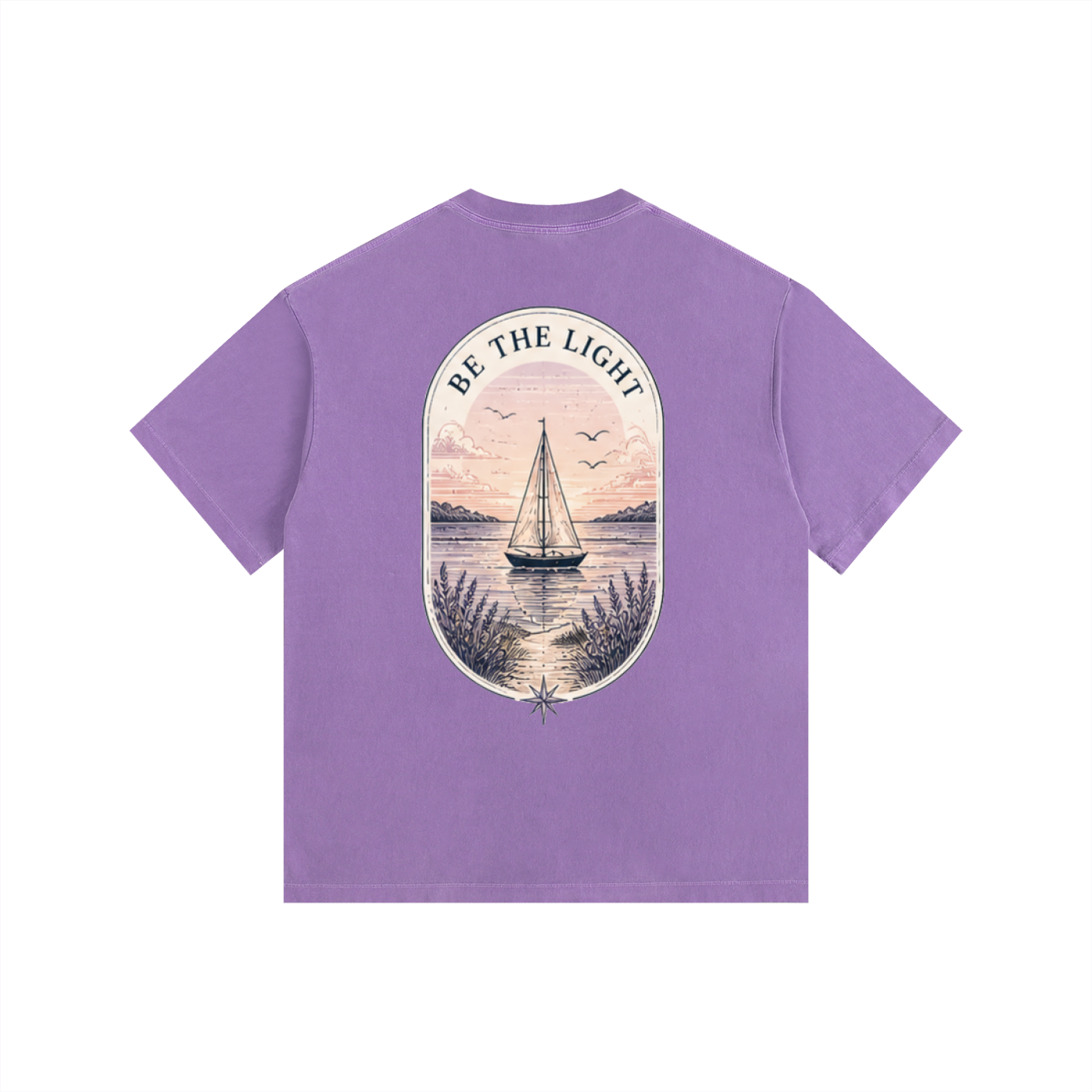 Be the Light Vintage Oversized T-Shirt - Trendy Vintage Style