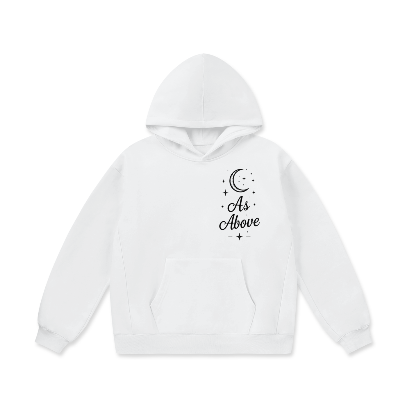 As Above Oversized Fleece Hoodie for Ultimate Comfort