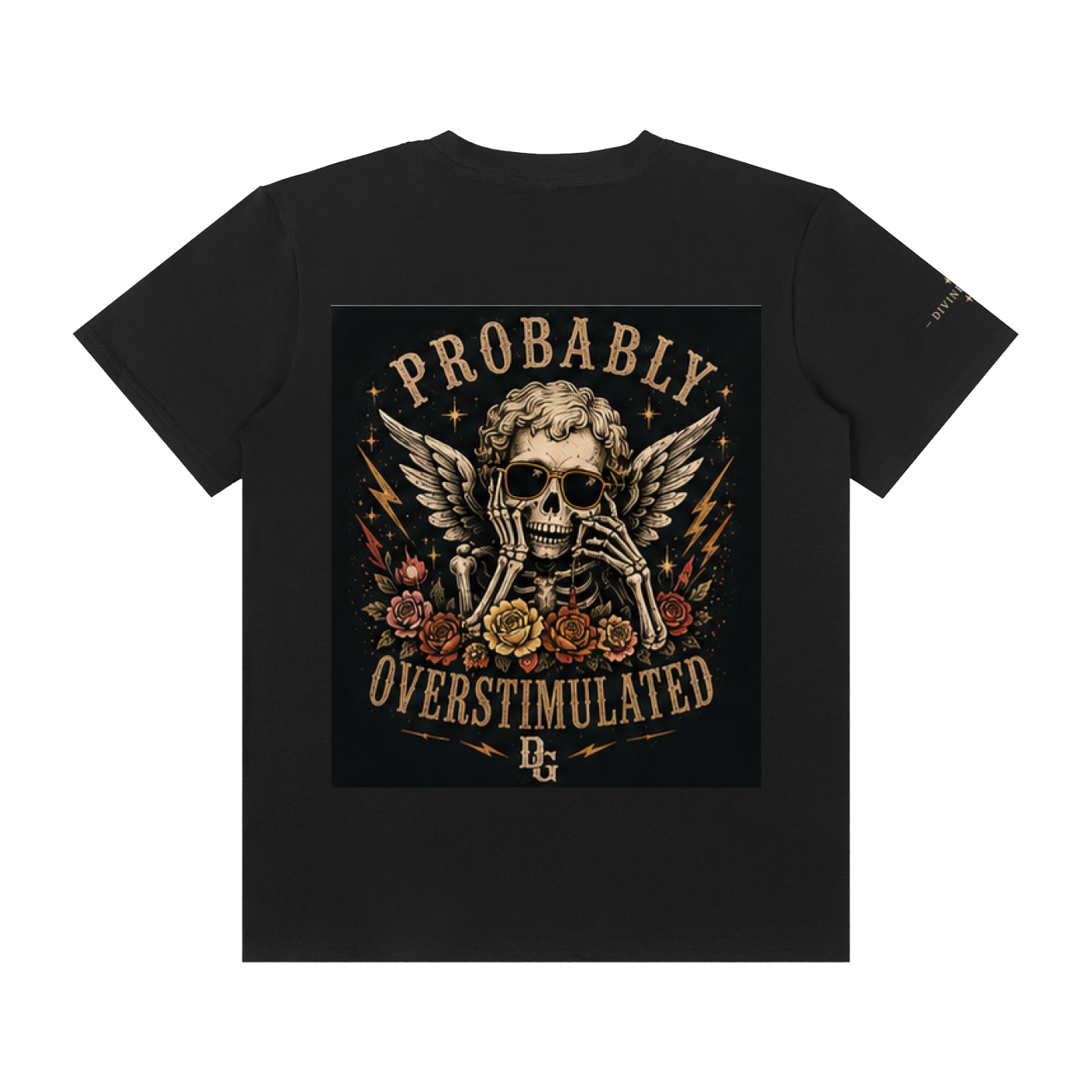 Probably Overstimulated T-Shirt - Unisex Classic Crew Neck Cotton Tee