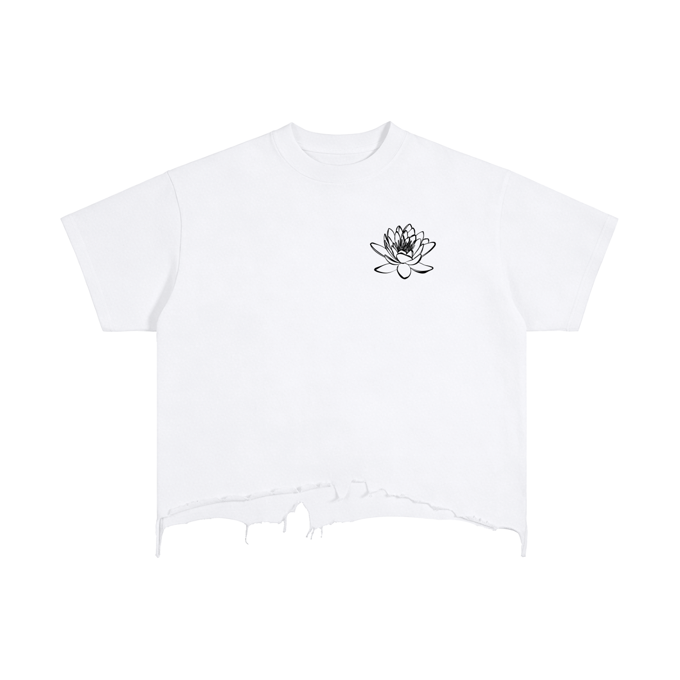 Vintage Wash Boxy Distressed Hem T-Shirt - Divine Grit