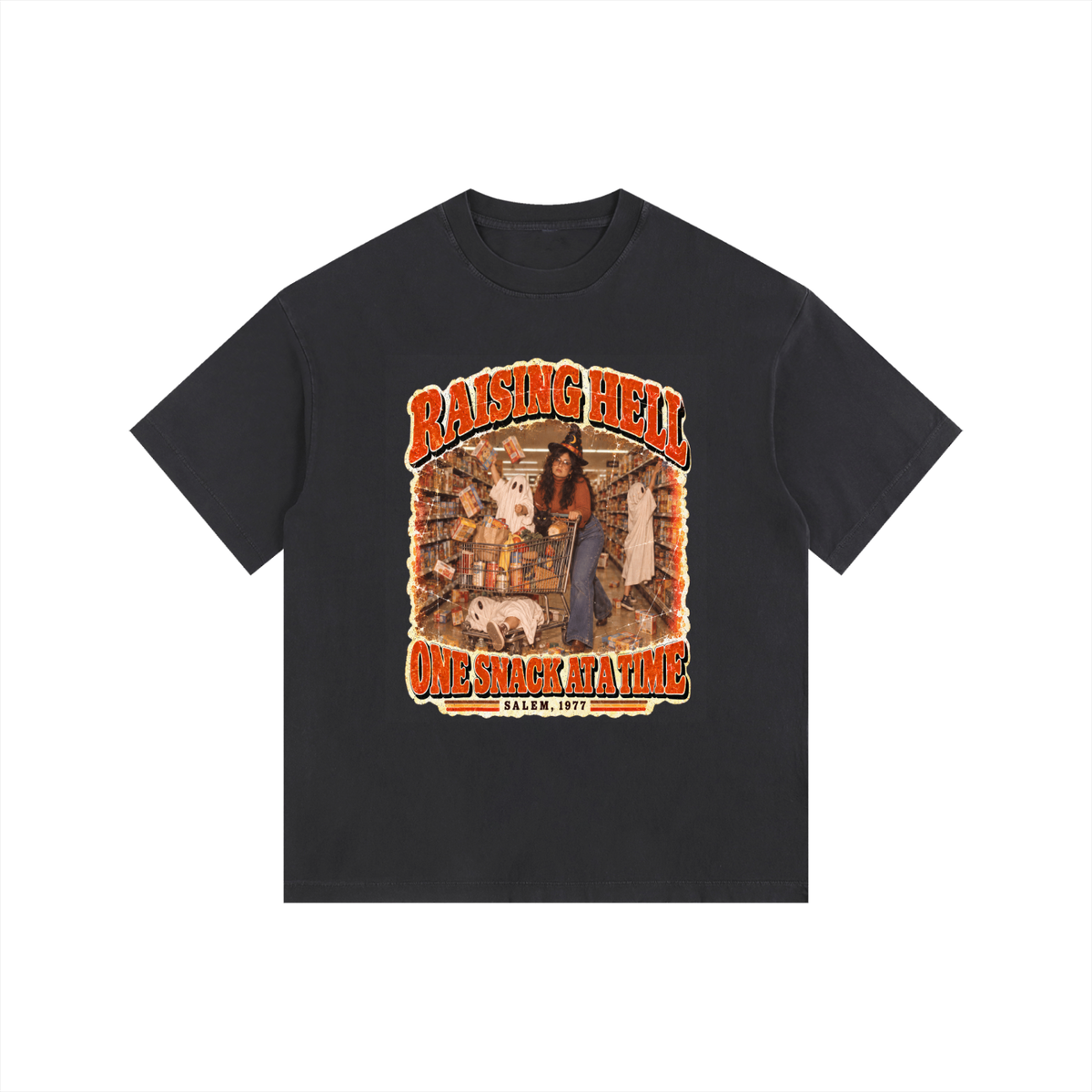 Raising Hell One Snack at a Time Halloween T-Shirt | Cotton