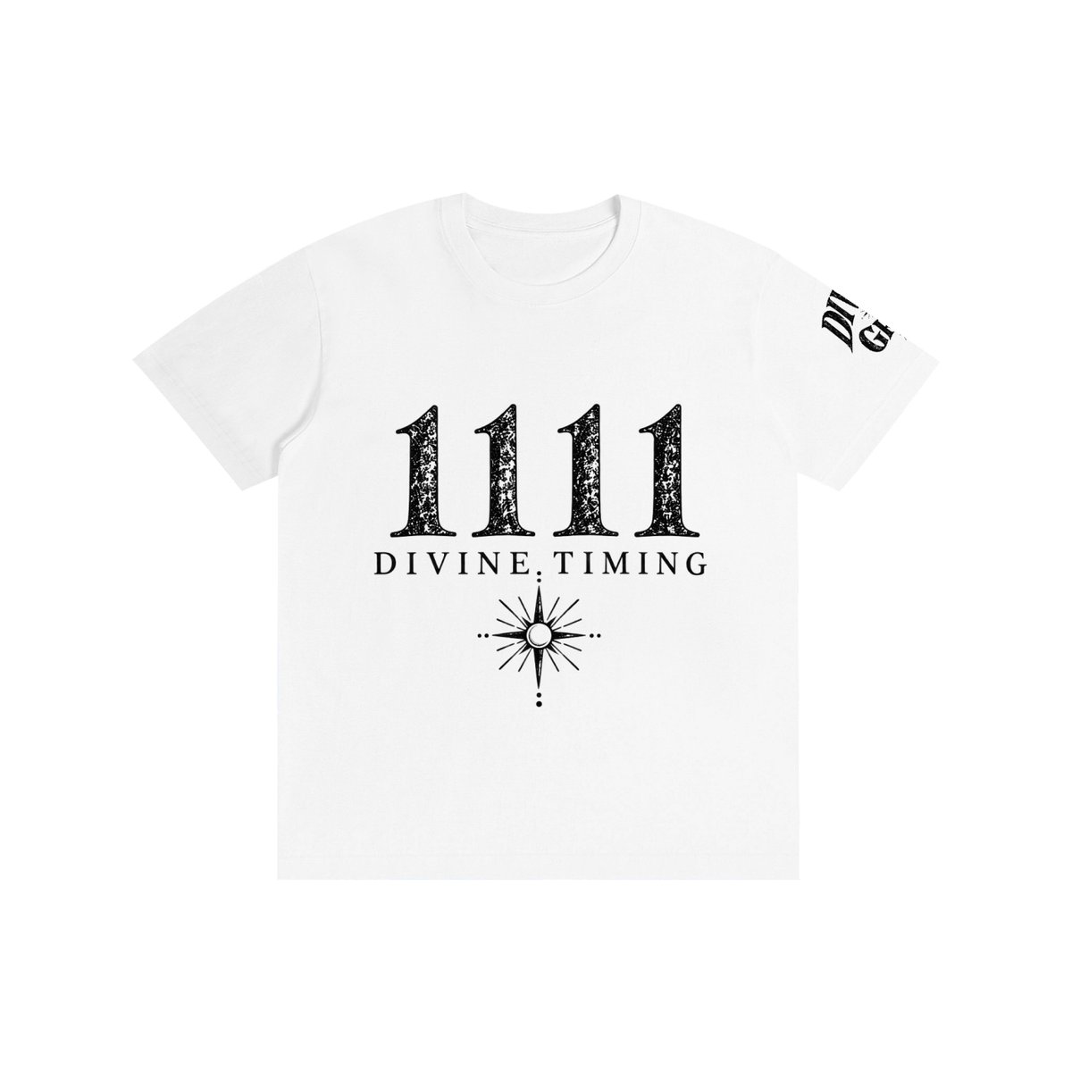 1111 Divine Timing Cotton Graphic T-Shirt