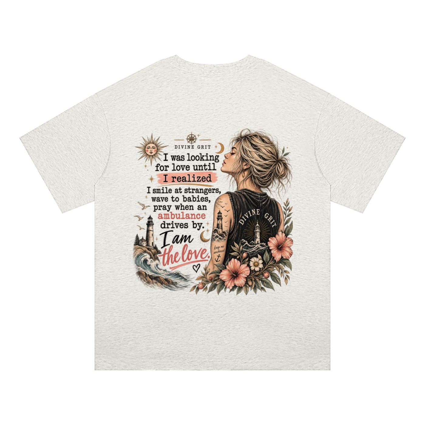 Anchor Script Oversized Tee