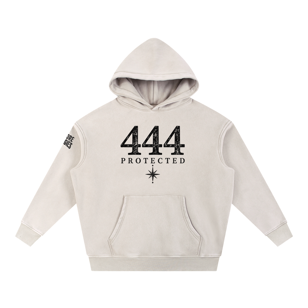 444 Protection Hoodie | Oversized Snow Wash Fleece