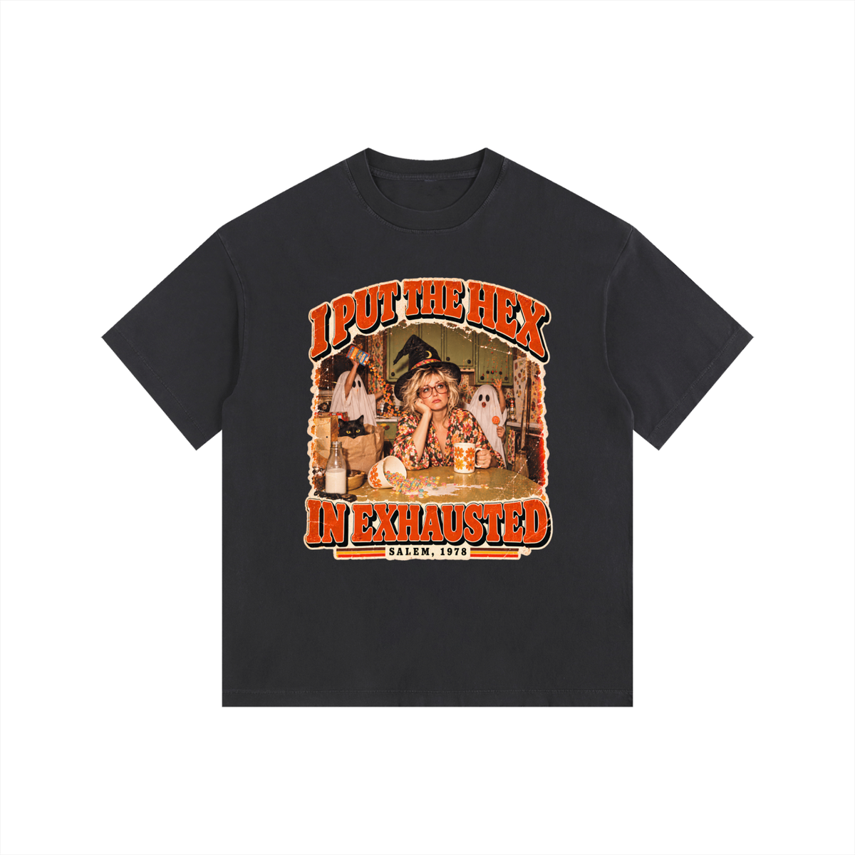 I Put the Hex in Exhausted Halloween T-Shirt | Cotton Graphic Tee