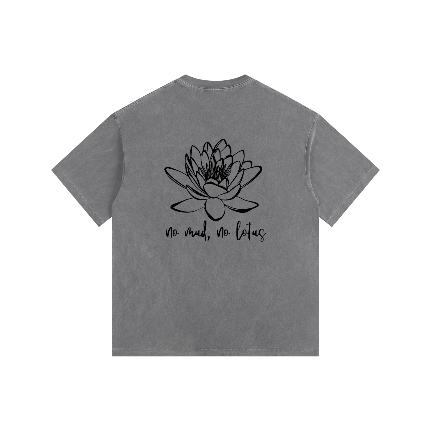 no mud no lotus Vintage Washed Oversized Cotton T-Shirt - Divine Grit
