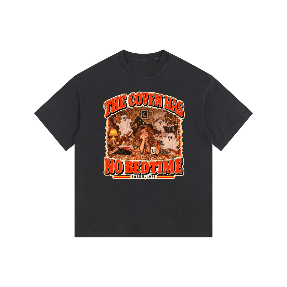 The Coven Has No Bedtime Halloween T-Shirt | Cotton Graphic Tee