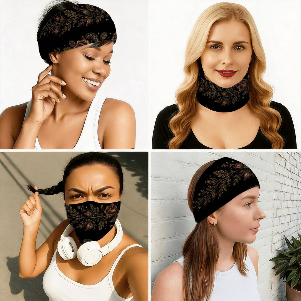 Boho Floral Wide Turban Headband