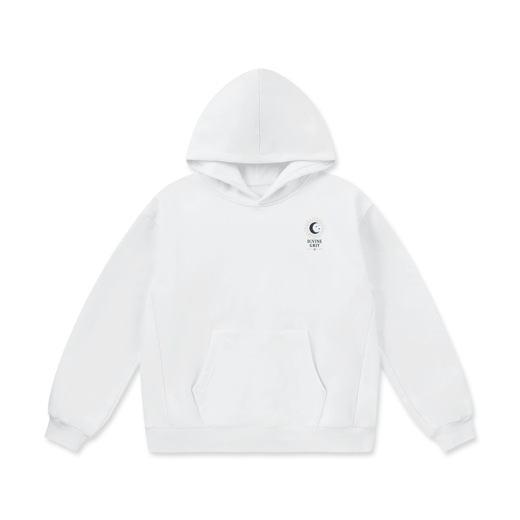Divine Grit Crescent Hoodie – Lucent White