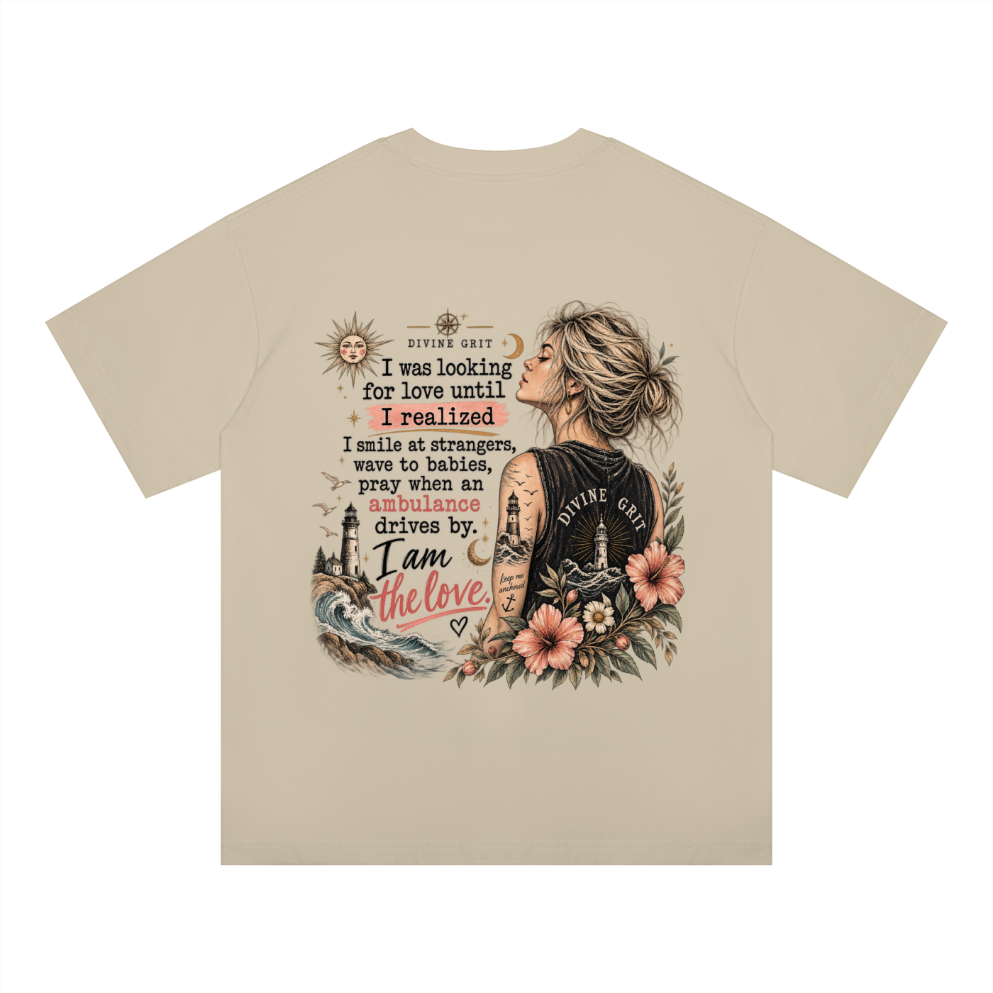 Anchor Script Oversized Tee