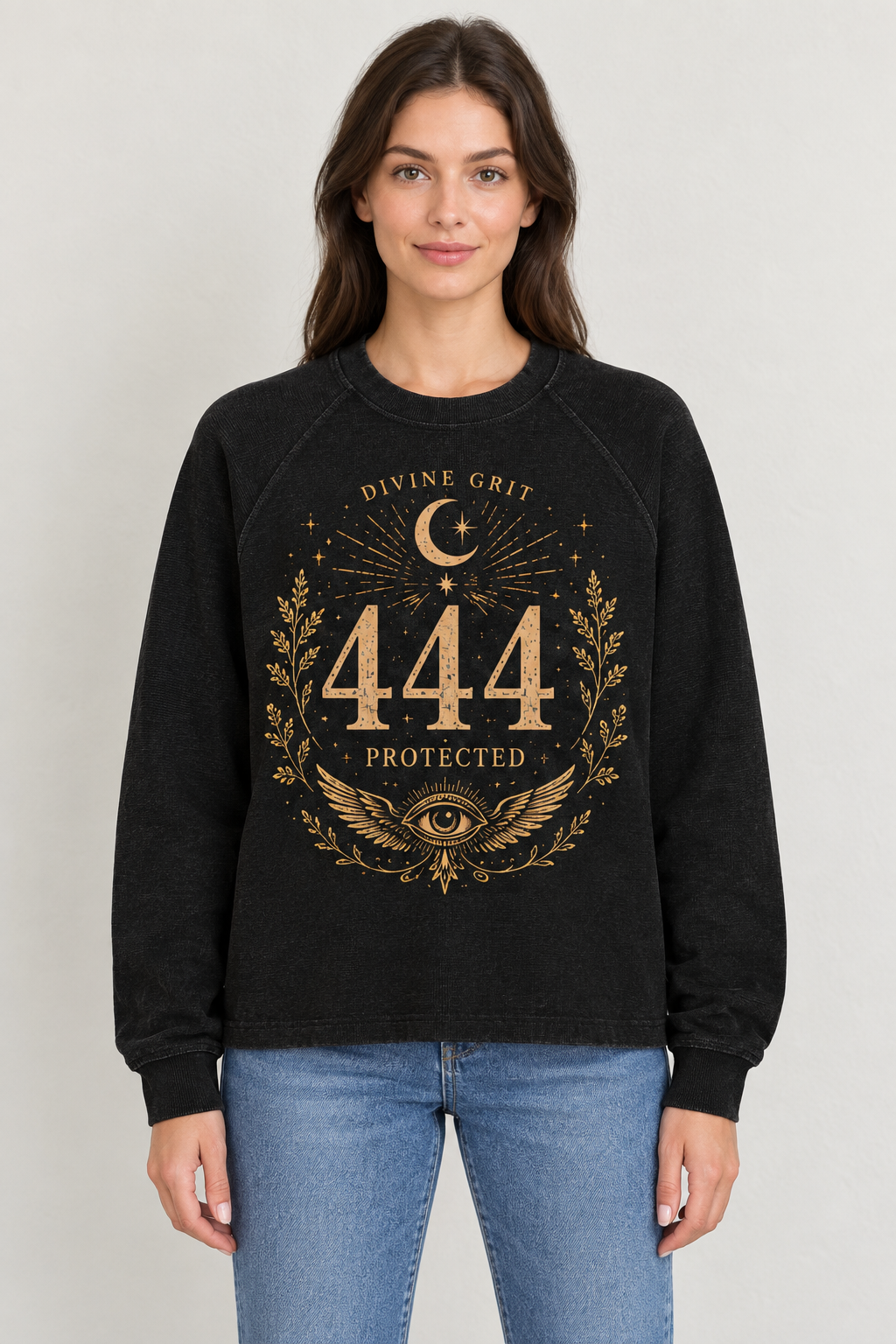 444 Protected black long sleeve woman-model mockup