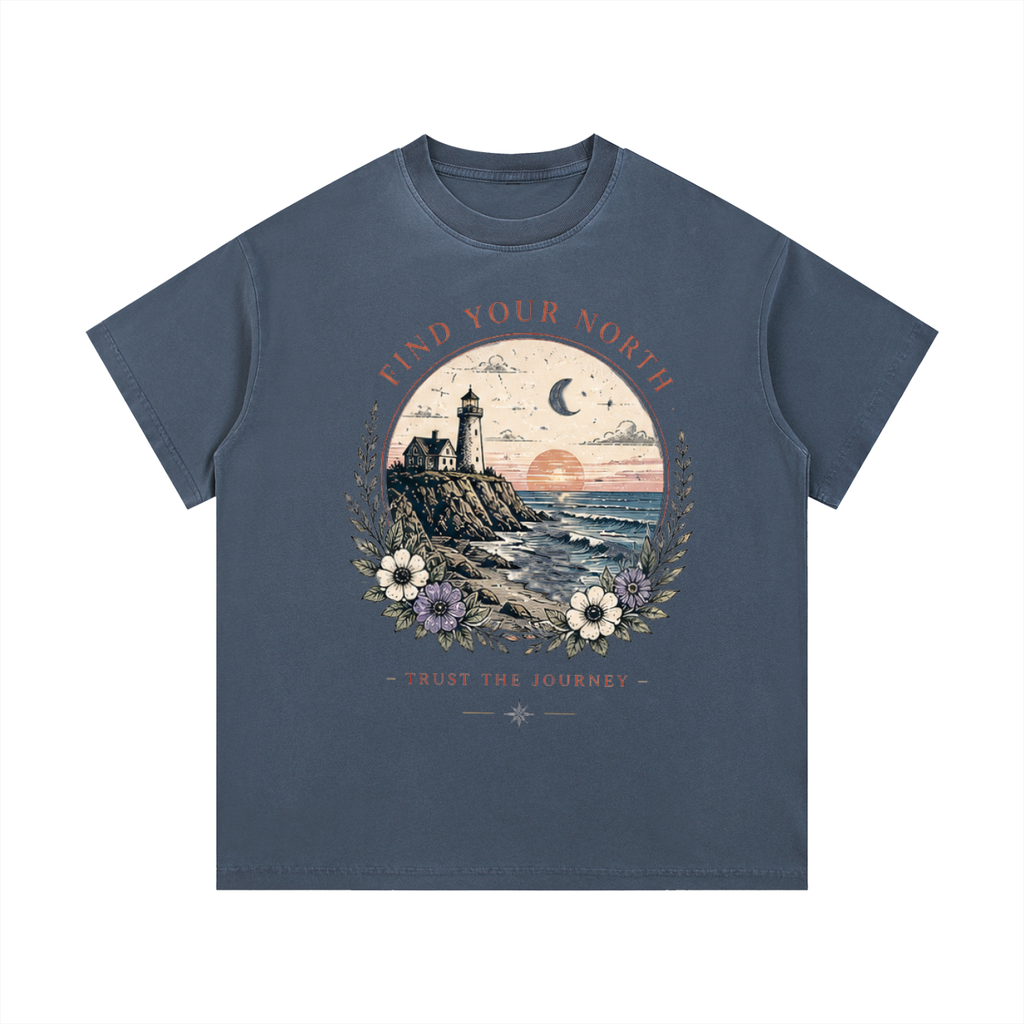 Find Your North Vintage Wash Cotton T-Shirt for Effortless Style