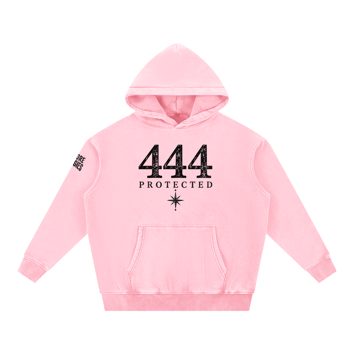 444 Protected Graphic Hoodie | Oversized Snow Wash Fleece