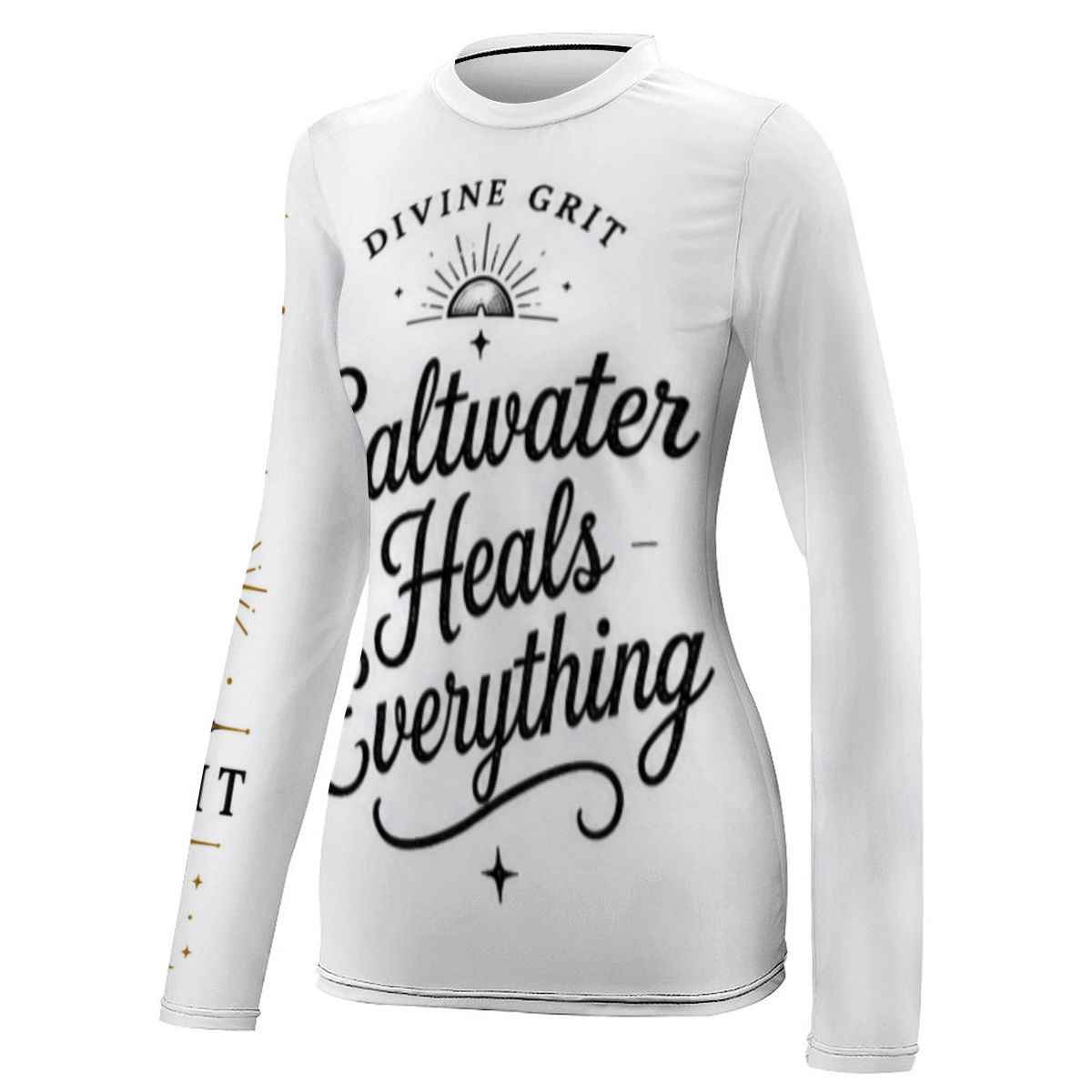 saltwater heals everything womens sunshirt