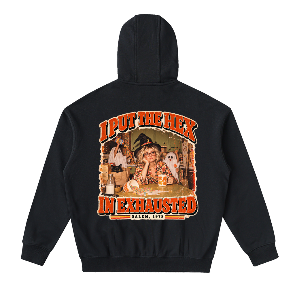 Drop-Shoulder Zip Up Hoodie