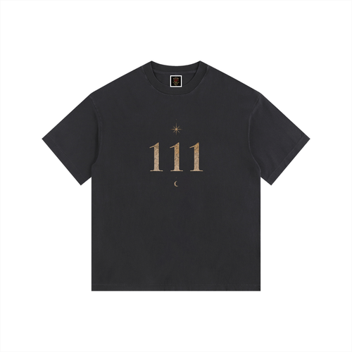 Angel Number Oversized T-Shirt - Vintage Washed Style - Divine Grit
