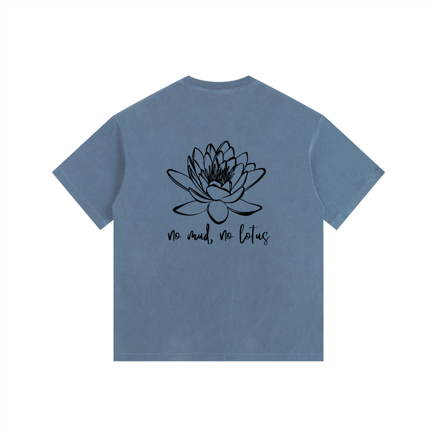 no mud no lotus Vintage Washed Oversized Cotton T-Shirt - Divine Grit
