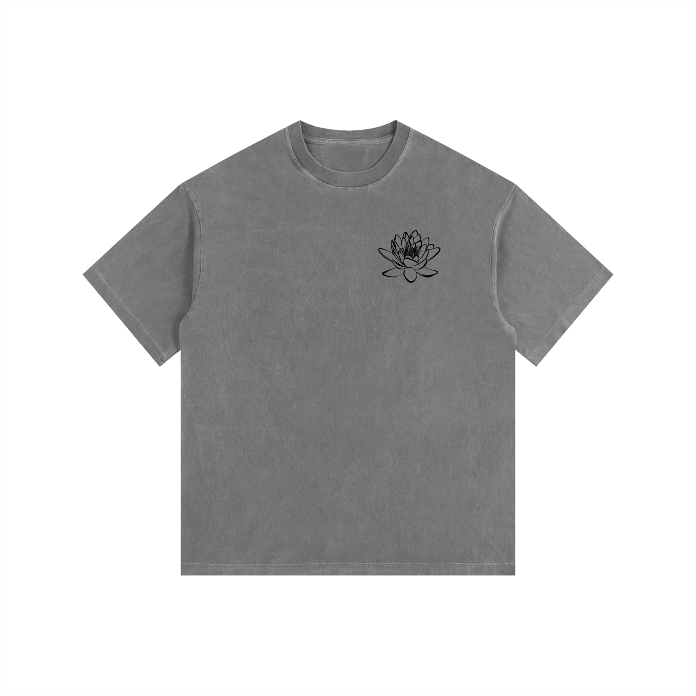 no mud no lotus Vintage Washed Oversized Cotton T-Shirt - Divine Grit