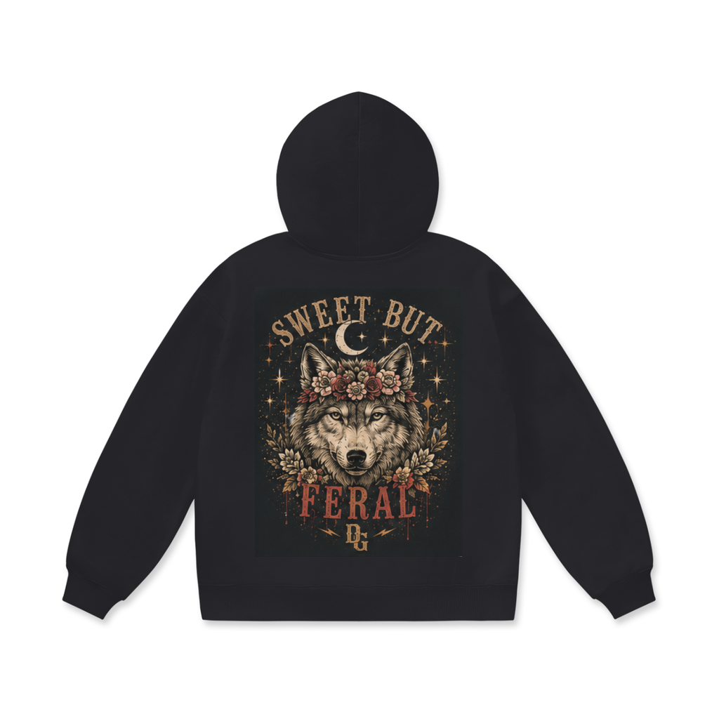 Sweet but Feral Hoodie - Oversized Fleece for Cozy Comfort and Wild Style - Divine Grit