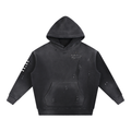Divine Grit 1111 Vintage Washed Frayed Fleece Hoodie - Divine Grit