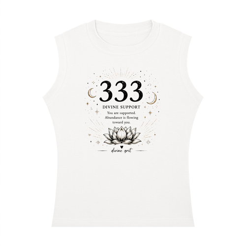 333 Divine Support Lotus Graphic Tank | Cotton Stretch