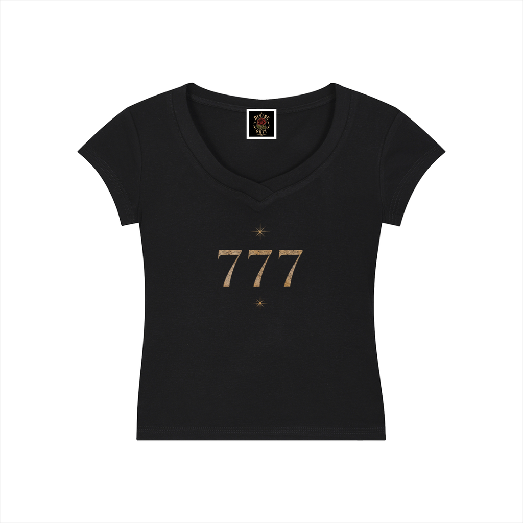 Essential V-Neck Bodycon T-Shirt - Divine Grit