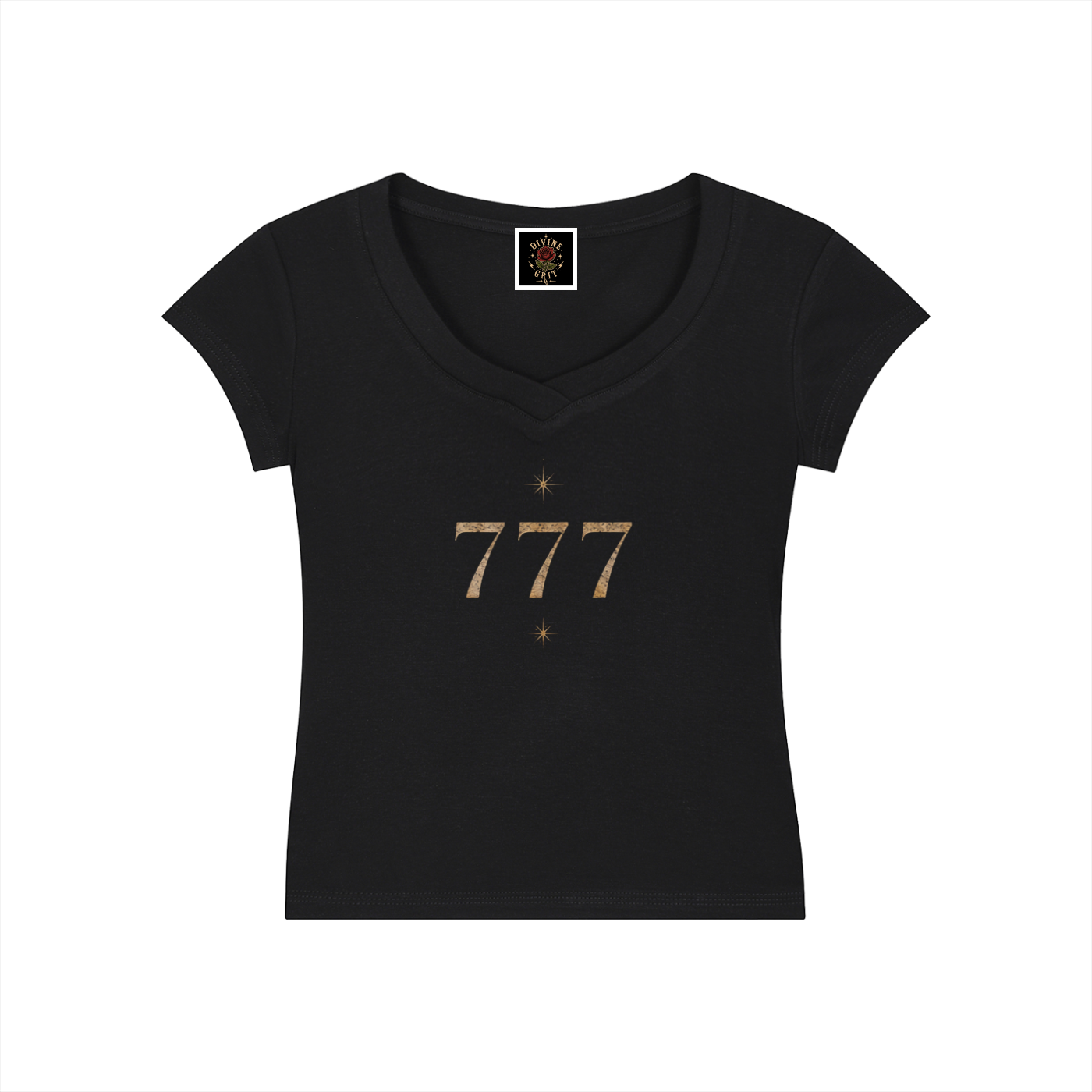 Essential V-Neck Bodycon T-Shirt - Divine Grit