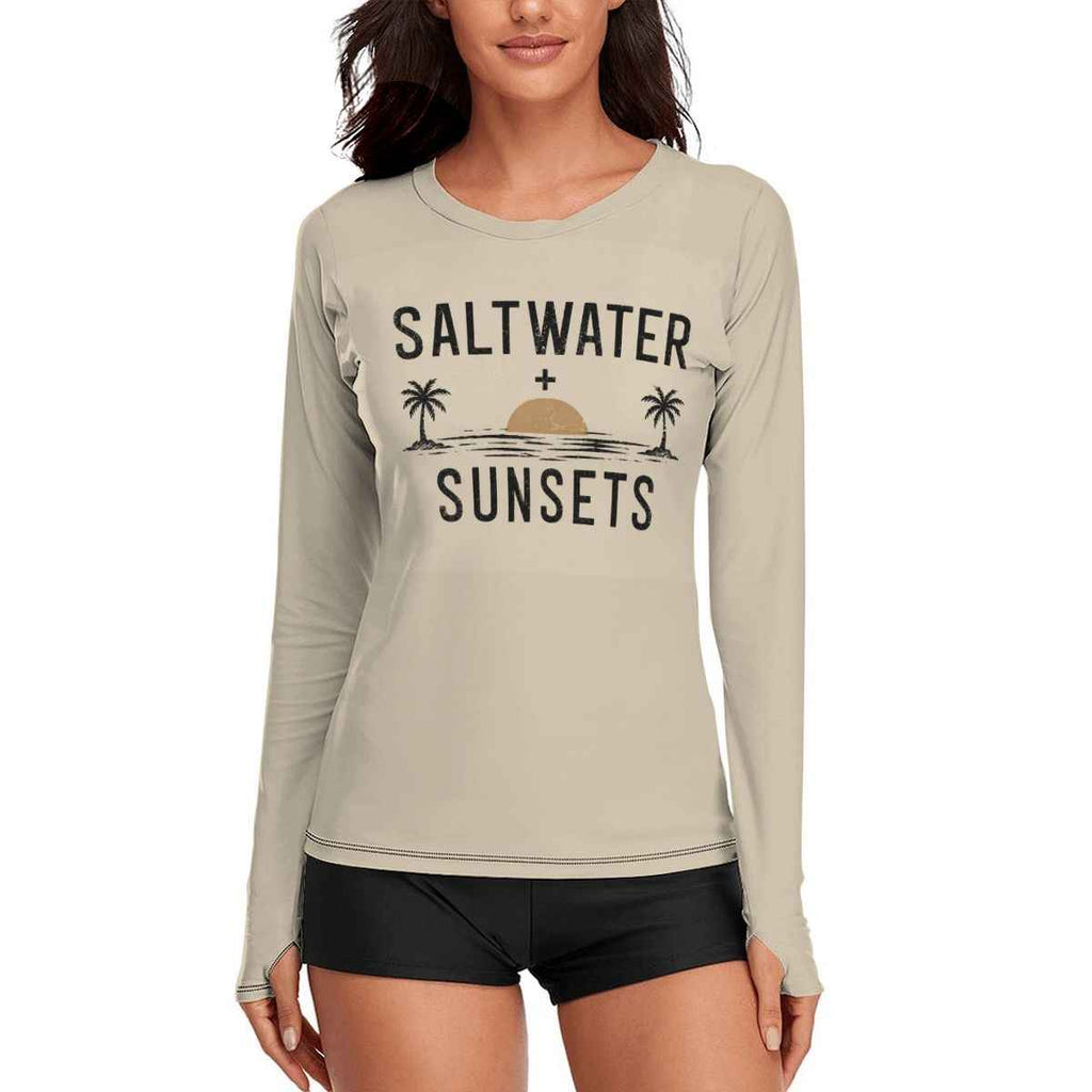 Women's LongSleeve Sun Shirt Saltwater and Sunsets
