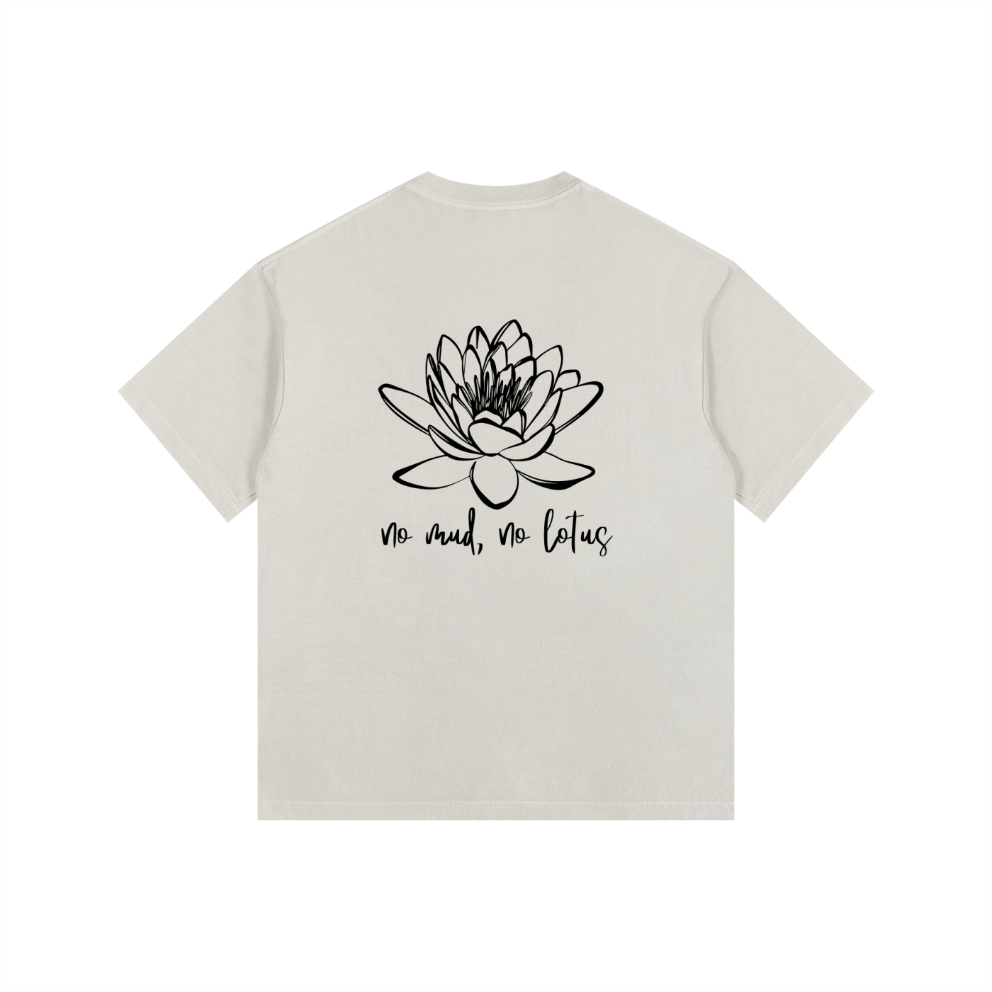 no mud no lotus Vintage Washed Oversized Cotton T-Shirt - Divine Grit
