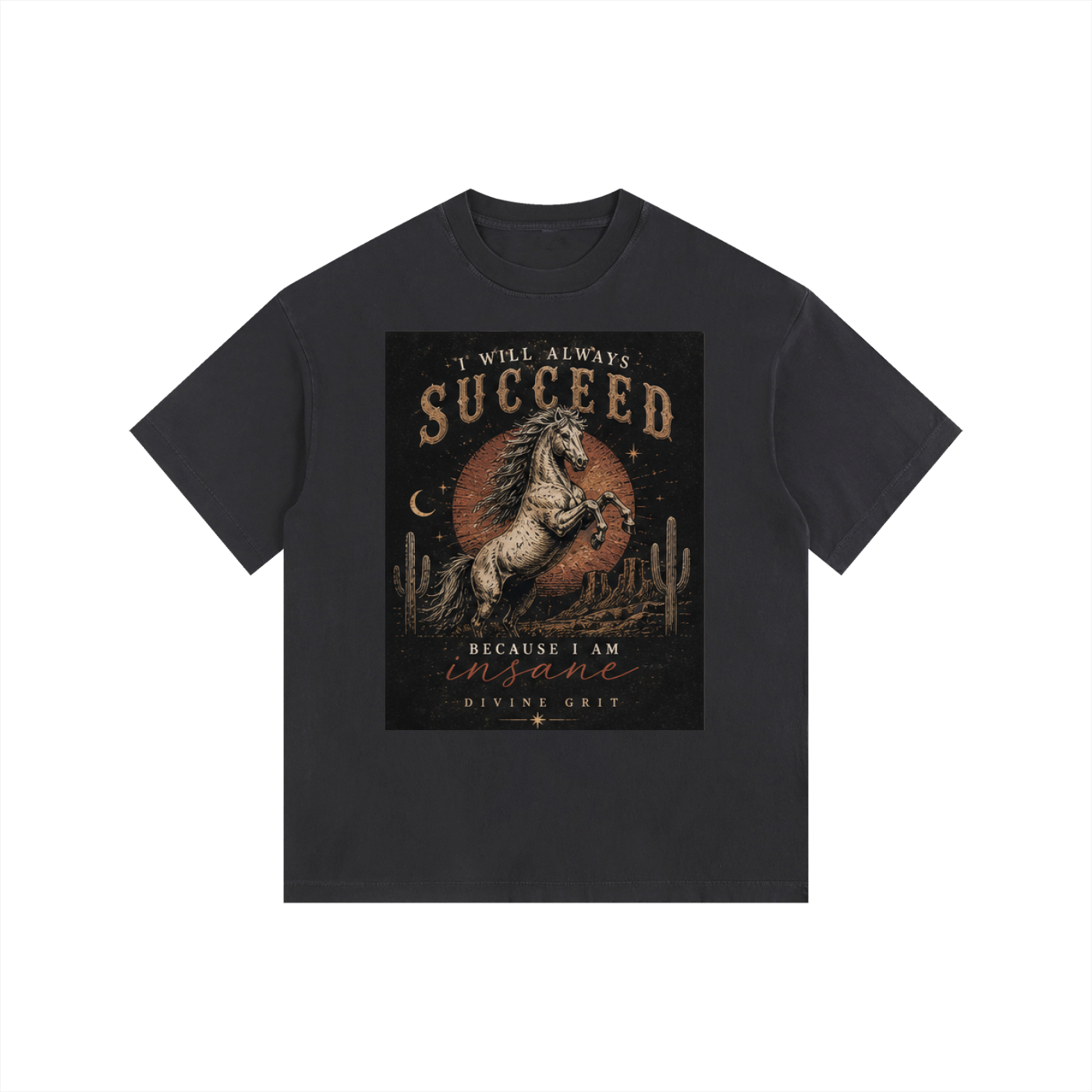 I will succeed Vintage Oversized Cotton T-Shirt for a Timeless Look