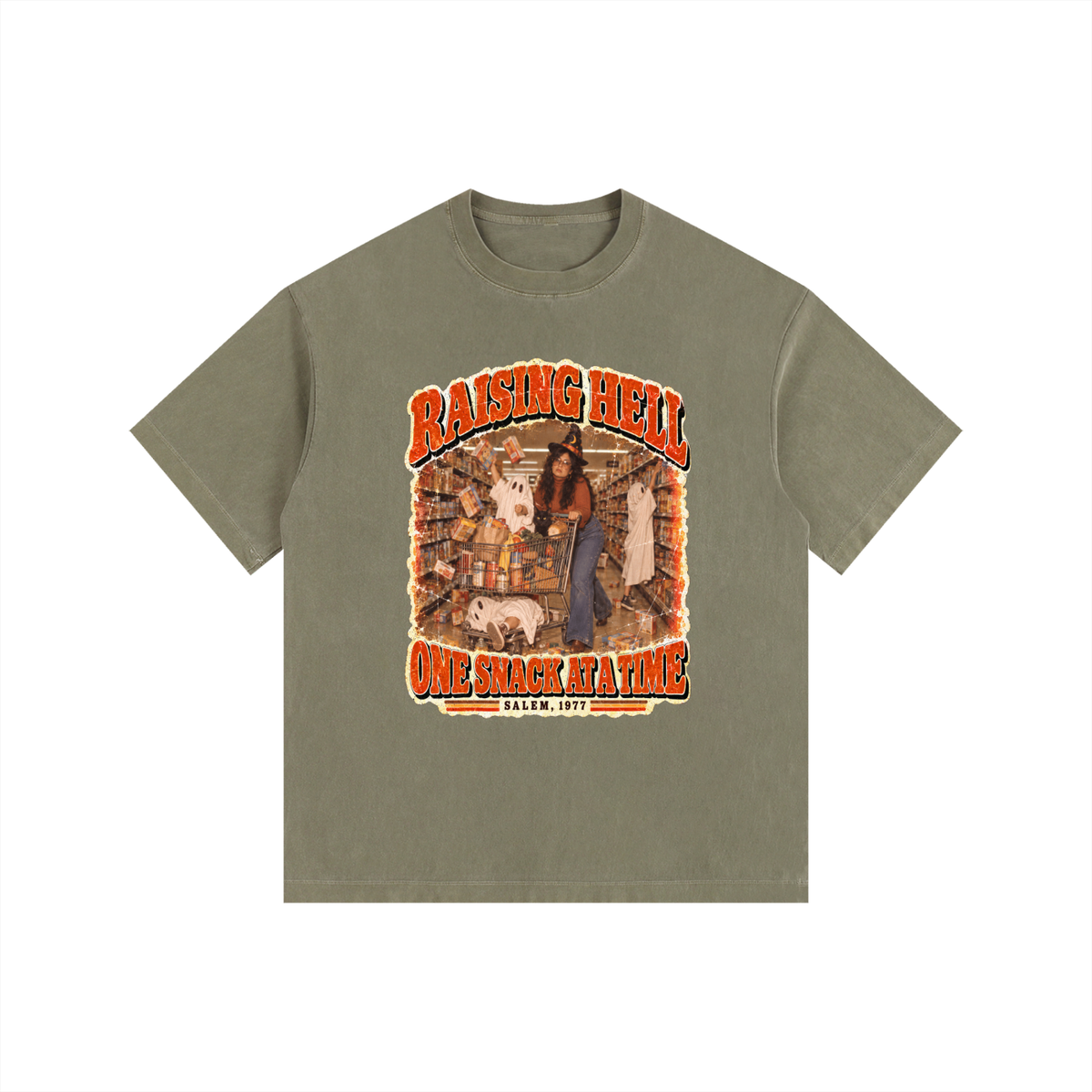 Raising Hell One Snack at a Time Halloween T-Shirt | Cotton