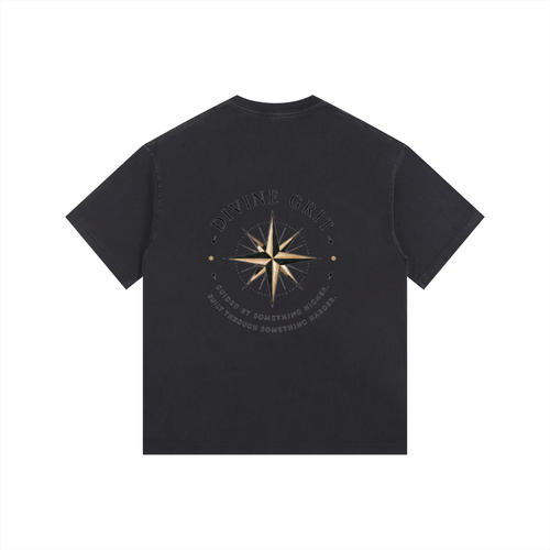 Angel Number Oversized T-Shirt - Vintage Washed Style - Divine Grit