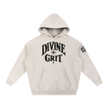 Snow Wash Oversized Fleece Hoodie | Lake Blue & Apricot