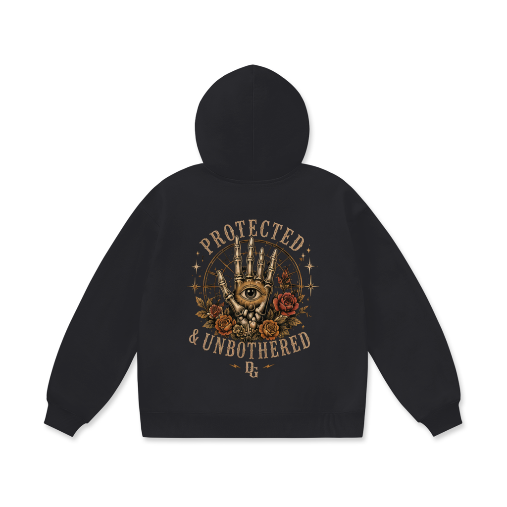 Protected and Unbothered Hoodie for Ultimate Comfort and Style - Divine Grit
