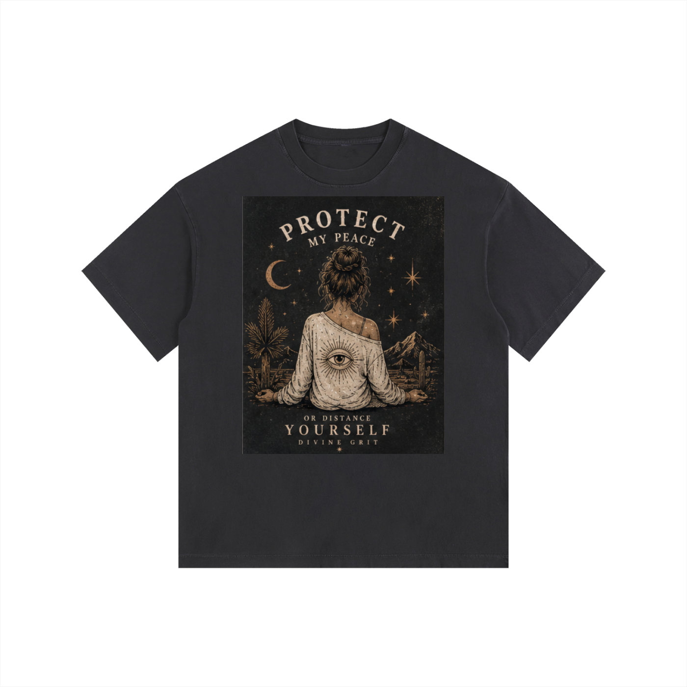 Protect Your Energy T-Shirt - Vintage Washed Oversized Cotton Tee