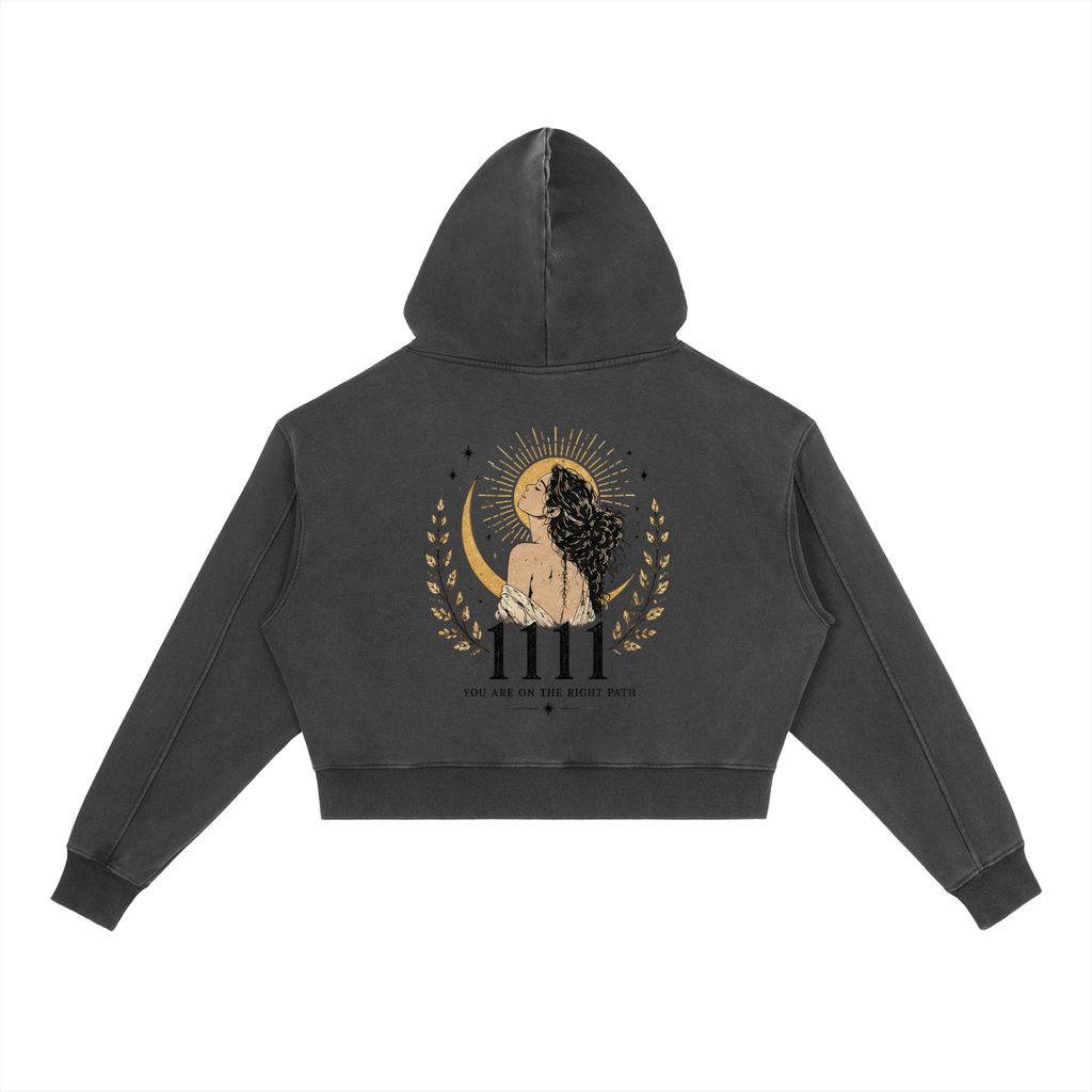 1111 Angel numbers Vintage Washed Heavyweight Hoodie - Divine Grit