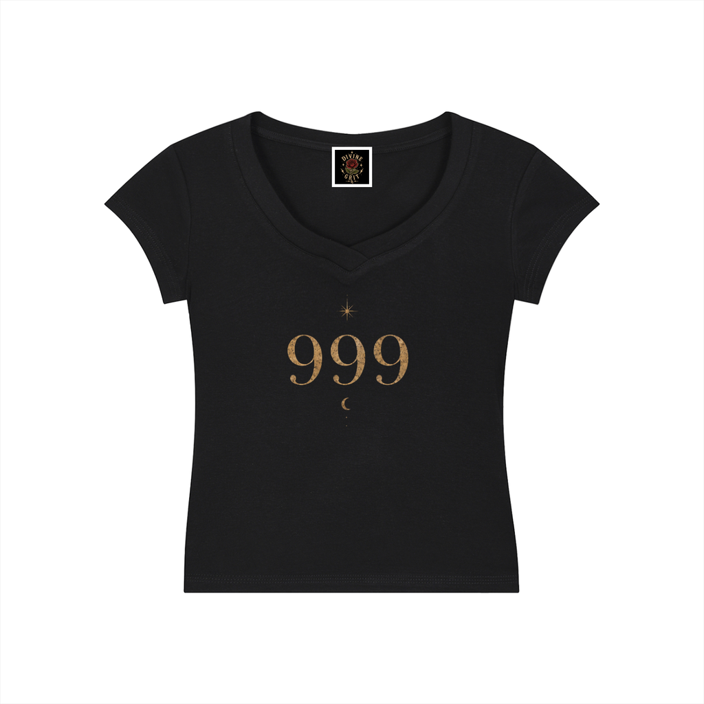 Essential V-Neck Bodycon T-Shirt - Divine Grit