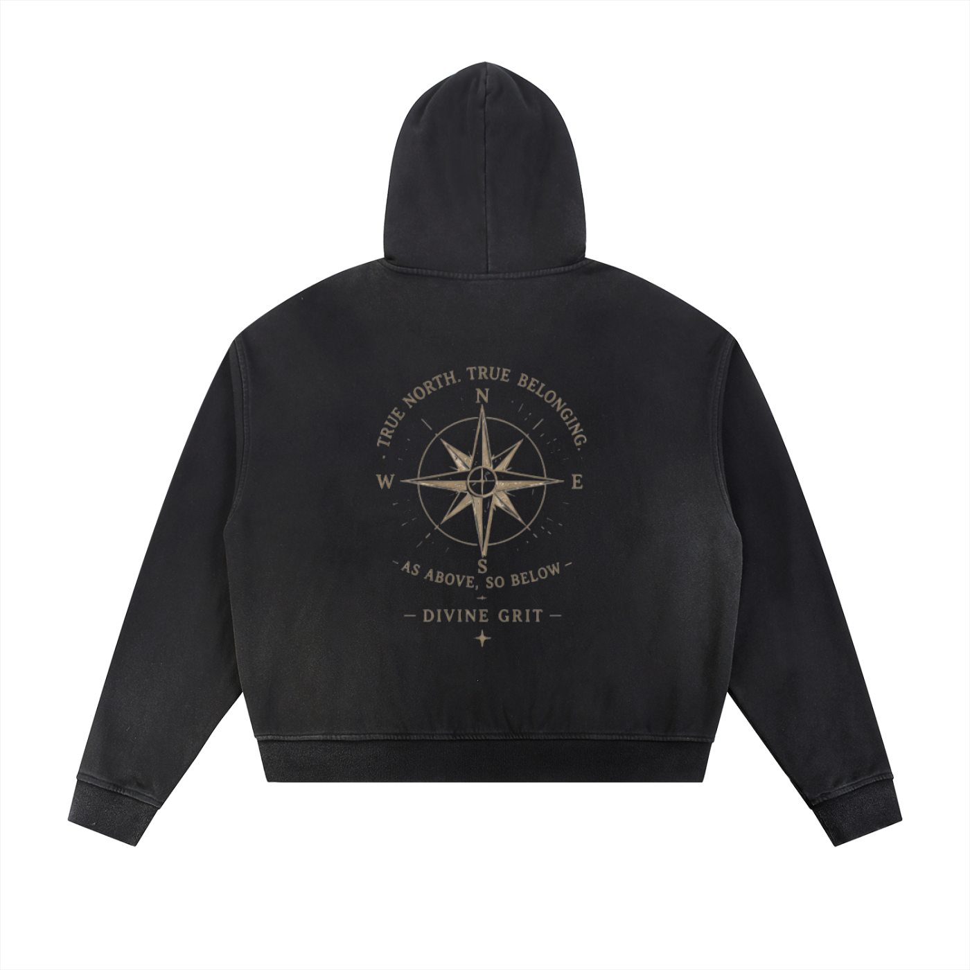 Direction Sun Fade Frayed Fleece Zip Hoodie - Stylish Comfort for Any Occasion