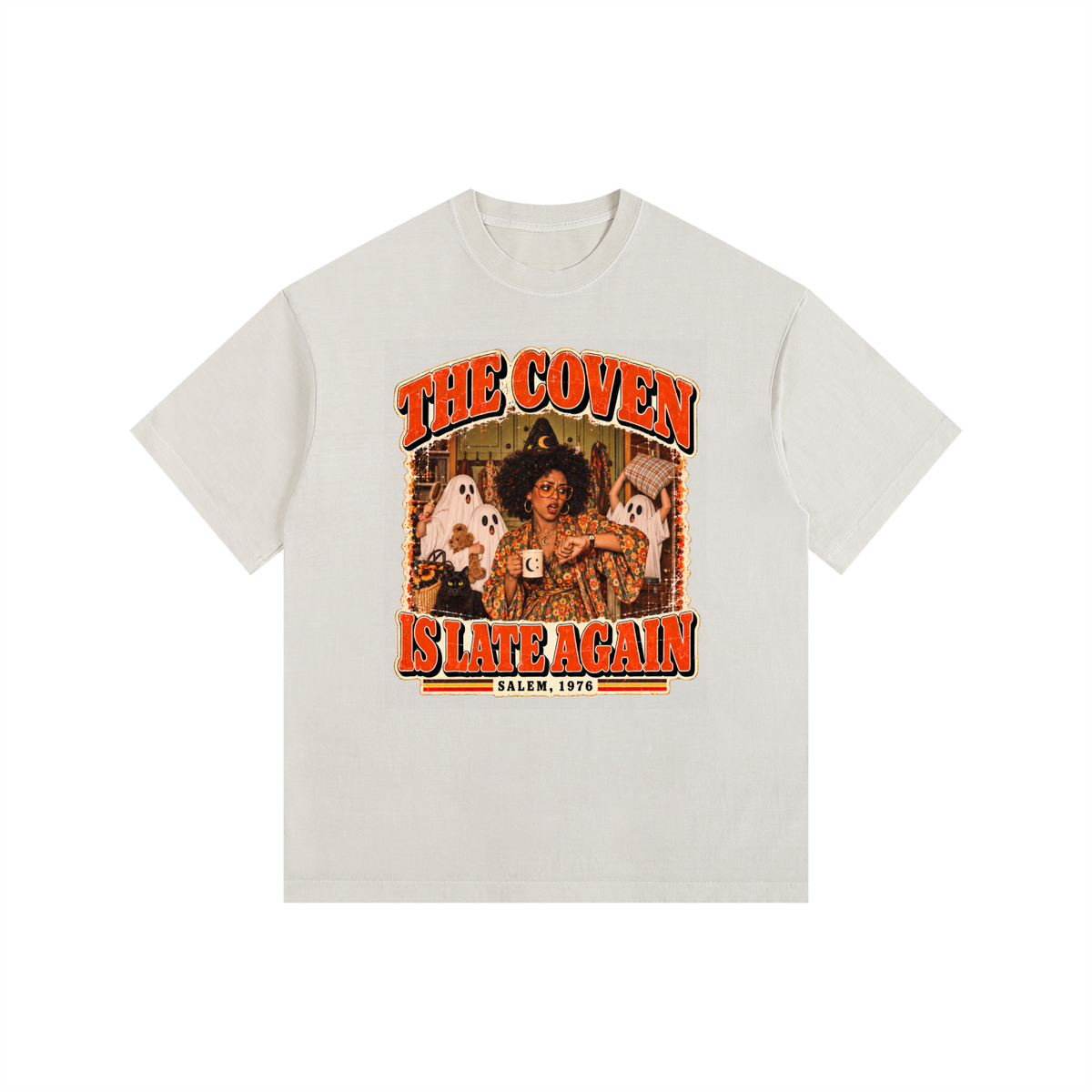 The Coven Is Late Again Halloween T-Shirt | Cotton Graphic Tee