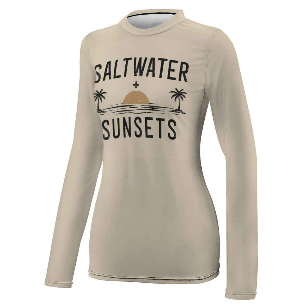 Women's LongSleeve Sun Shirt Saltwater and Sunsets