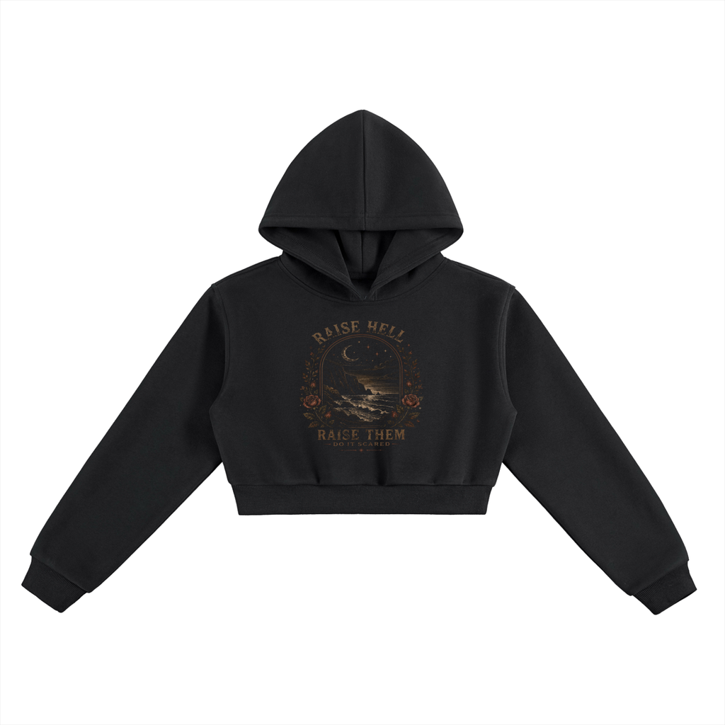 Raise Them Cropped Hoodie - Stylish Womens Cropped Hoodie for Every Occasion - Divine Grit