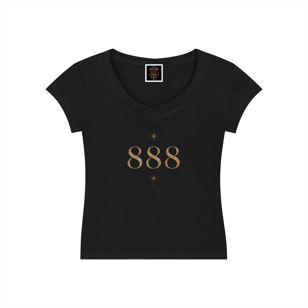 Essential V-Neck Bodycon T-Shirt - Divine Grit